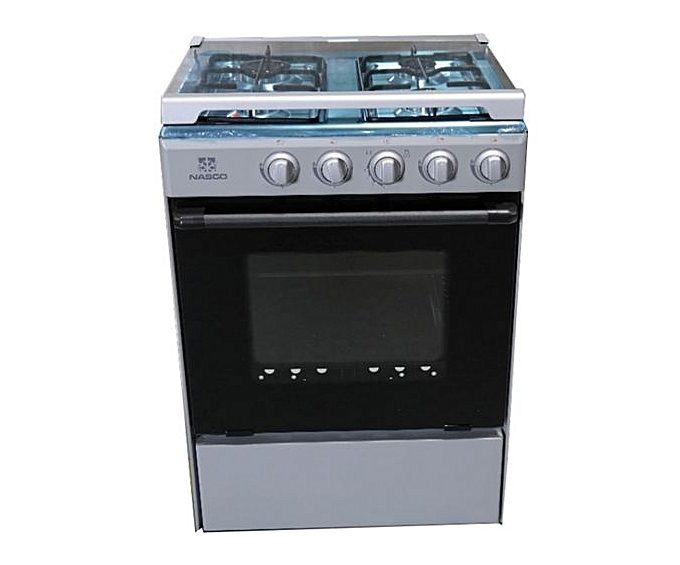 50 x 50m NASCO 4 BURNERS GAS COOKER OVEN + GRIL SILVER