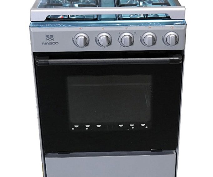 60 x 60m NASCO 4 BURNERS GAS COOKER OVEN + GRIL BLACK