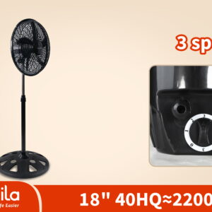 H&A RECHARGEABLE FAN 18"